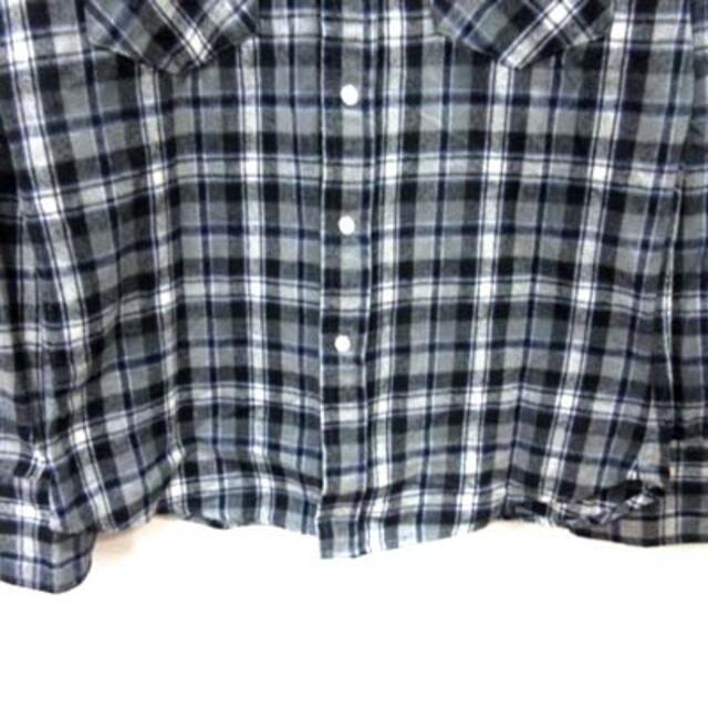 Wrangler(ラングラー)のラングラー ビームス ネルシャツ チェック 長袖 M グレー 紺 ネイビー メンズのトップス(シャツ)の商品写真