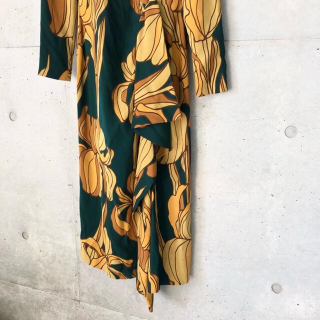 DRIES VAN NOTEN(ドリスヴァンノッテン)の極美品 ドリスヴァンノッテン 花柄ワンピース ボタニカル 36 長袖 アイリス柄 レディースのワンピース(ロングワンピース/マキシワンピース)の商品写真