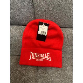 ロンズデール(LONSDALE)のイギリス 人気ブランド ロンズデール ニット帽 LONSDALE レッド(ニット帽/ビーニー)