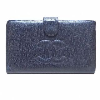 シャネル(CHANEL)のシャネル 長財布 - 黒 キャビアスキン(財布)