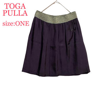 トーガ(TOGA)のTOGA PULLA トーガプルラ　レディース　紫　ミニスカート　キュプラ(ミニスカート)