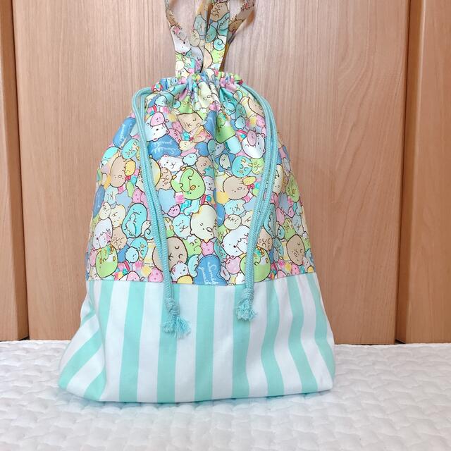 すみっこぐらし　体操着袋のみ ハンドメイドのキッズ/ベビー(バッグ/レッスンバッグ)の商品写真