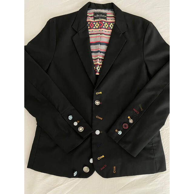テーラード　ジャケット　スマイル　黒　アウター メンズのジャケット/アウター(テーラードジャケット)の商品写真