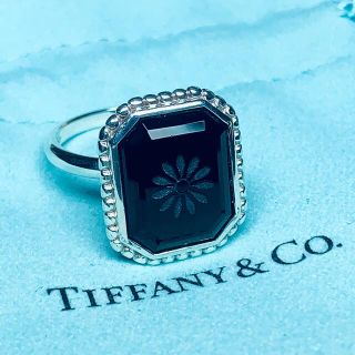 ティファニー(Tiffany & Co.)のOLD TIFFANYオールドティファニー ブラックオニキス デイジー リング(リング(指輪))