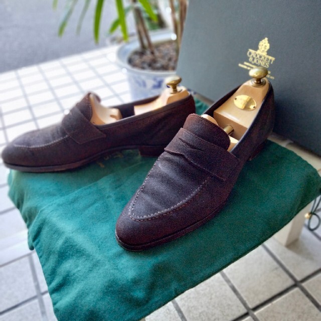 美品 保存箱.袋付 クロケット&ジョーンズ TEIGN 8E ローファー 【お気