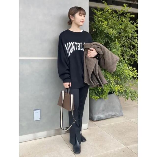 新品 21AW AP STUDIO ロゴジャガードニット