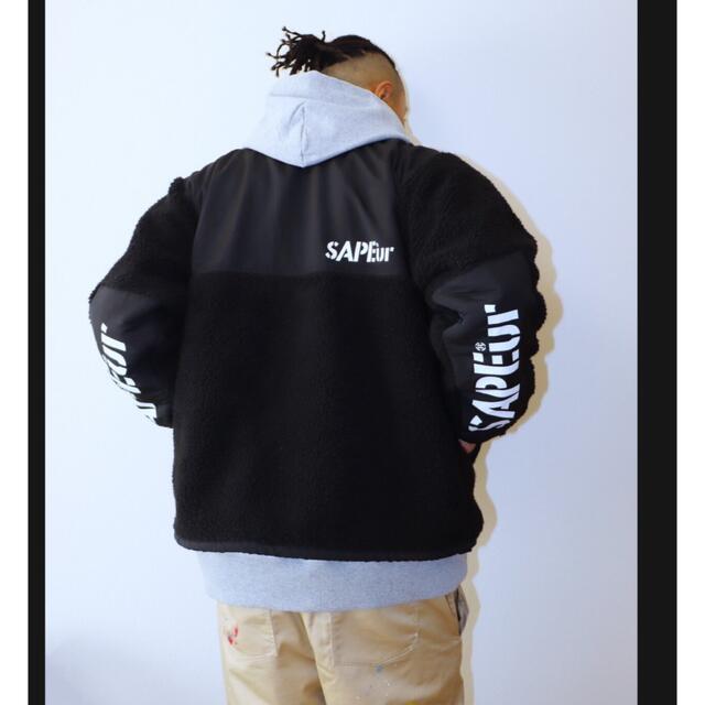 SAPEur LIGHT PILE JACKET ボアジャケット　カーキ　ＸＬ