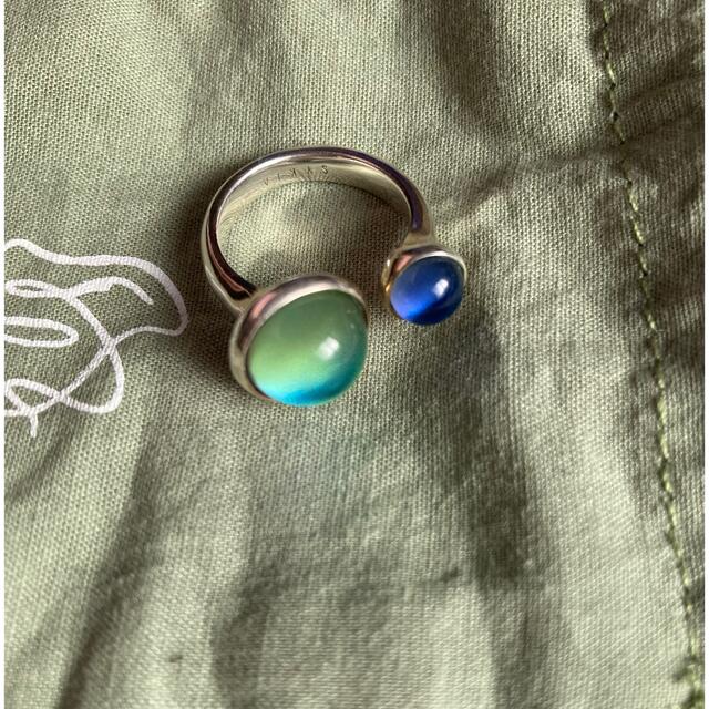 SYKIA 2stone mood ring silver - リング(指輪)