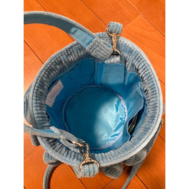 【専用】　setsuko sagittaire  ブルーコーデュロイ レディースのバッグ(ショルダーバッグ)の商品写真