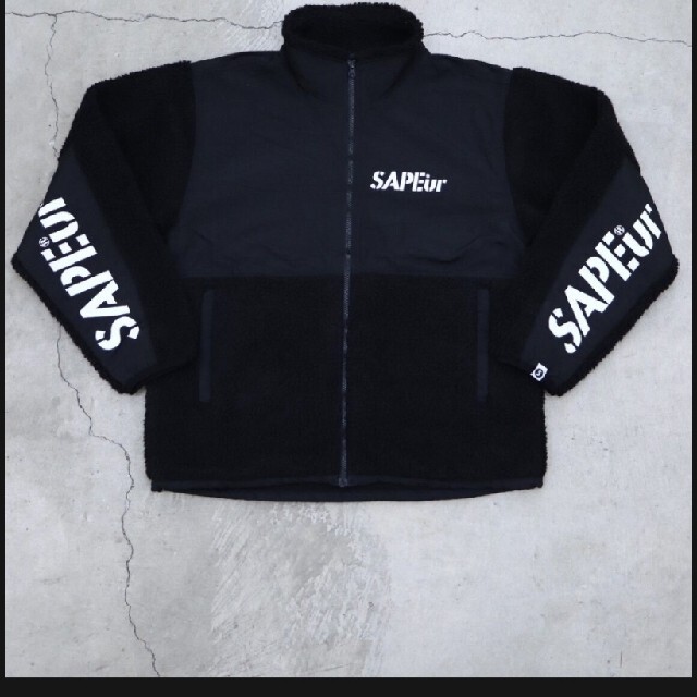 SAPEur LIGHT PILE JACKET BLACK Lサイズ - ブルゾン