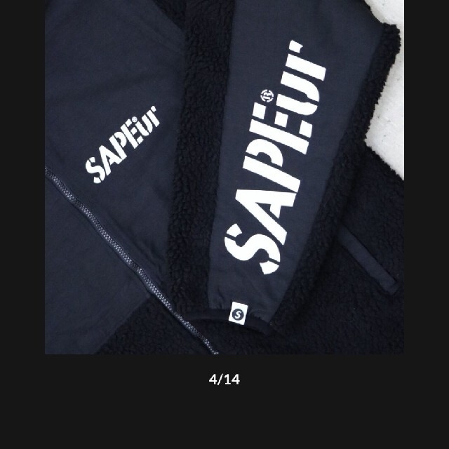 SAPEur LIGHT PILE JACKET BLACK Lサイズ - ブルゾン