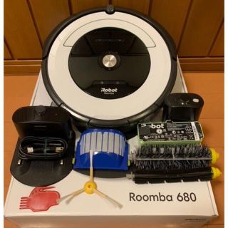 アイロボット(iRobot)の18年製ルンバ680 ⑨    純正のリチウムイオンバッテリー内蔵(掃除機)