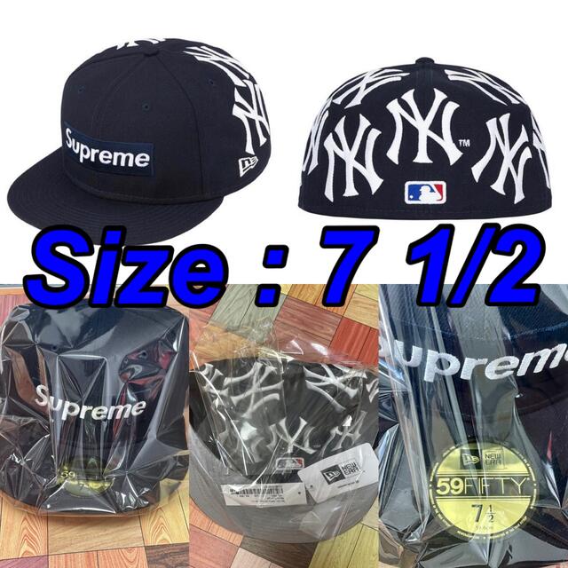 【新品】Supreme × New Era Yankees Navy 7 1/2