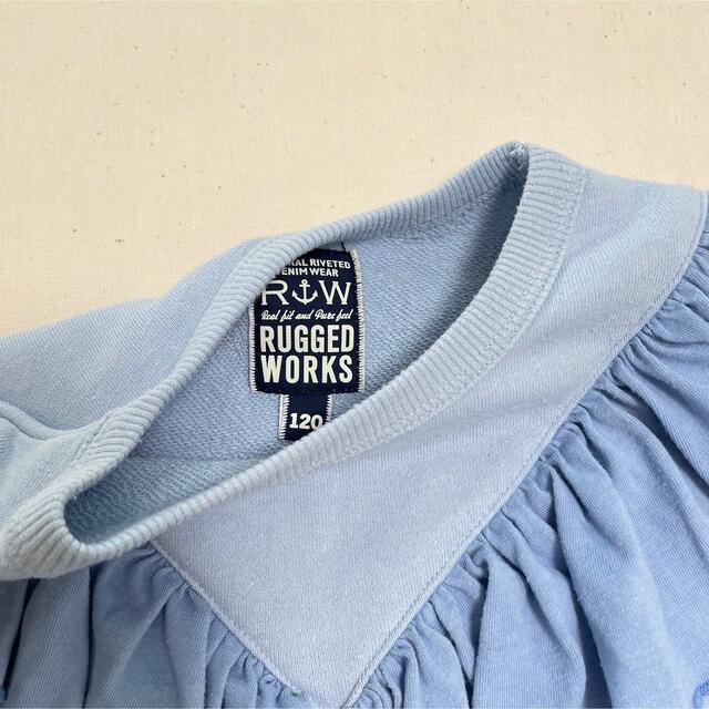 RUGGEDWORKS(ラゲッドワークス)のフリル付きトレーナー　120 キッズ/ベビー/マタニティのキッズ服女の子用(90cm~)(Tシャツ/カットソー)の商品写真