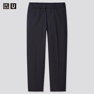 ユニクロ(UNIQLO)のUNIQLO U ワイドフィットテーパードパンツ スラックス　ネイビー(スラックス)