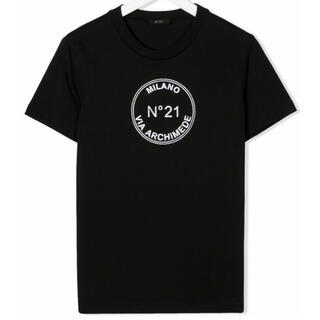 N°21 - ヌメロヴェントゥーノ サークルロゴTシャツ ブラック 12の通販 