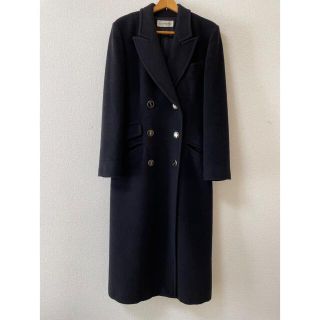 ysl イヴ サンローラン コート ロングコート ブラック 38