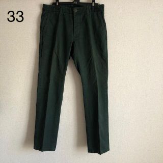 シップス(SHIPS)のチノパン グリーン grown&sewn 33サイズ(チノパン)