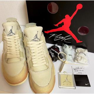 ナイキ(NIKE)のoff-white NIKE WMNS Air JORDAN4 SAIL(スニーカー)