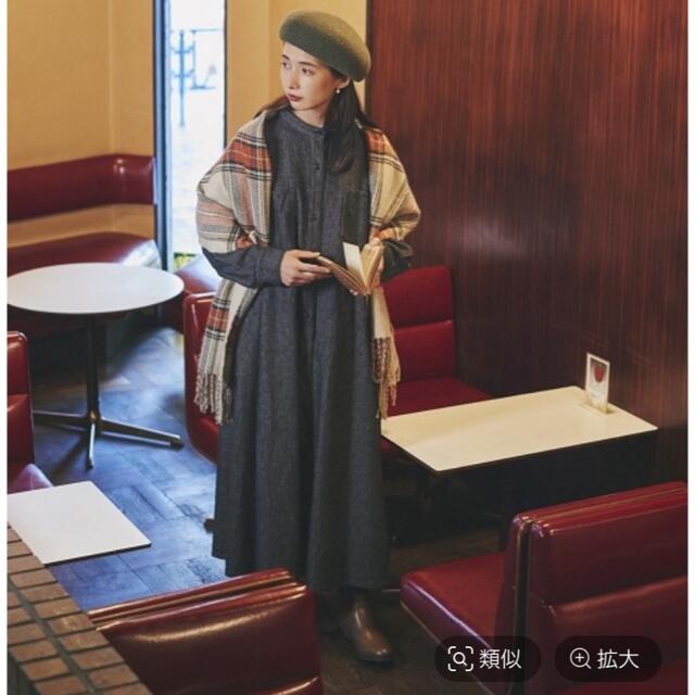 STUDIO CLIP(スタディオクリップ)のkazumiさんコラボ  裾揺れアウターワンピース レディースのワンピース(ロングワンピース/マキシワンピース)の商品写真