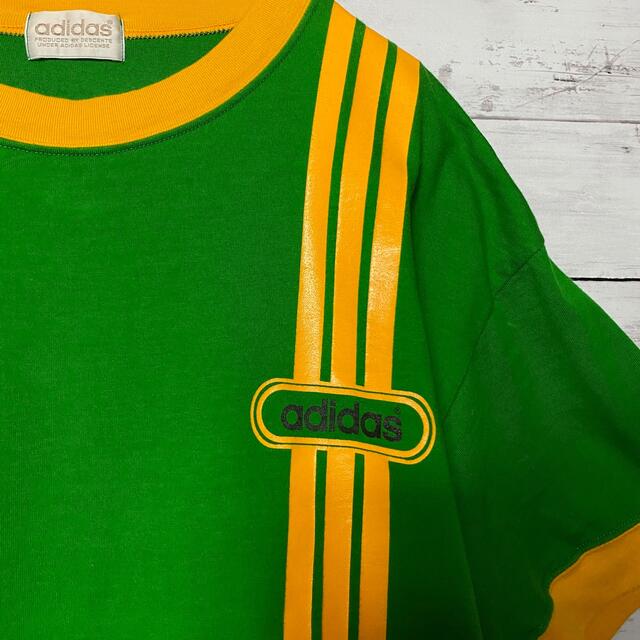 adidas(アディダス)の【希少カラー】90sアディダスデサント製トレフォイルデカロゴリンガーTシャツ メンズのトップス(Tシャツ/カットソー(半袖/袖なし))の商品写真