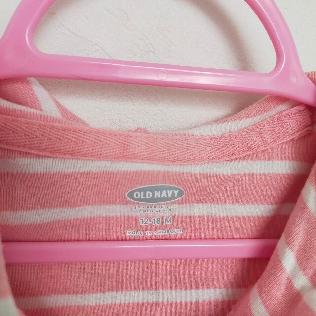 Old Navy(オールドネイビー)の【サイズ75】OLD NAVY 春色♪耳つきフードパーカー キッズ/ベビー/マタニティのベビー服(~85cm)(トレーナー)の商品写真