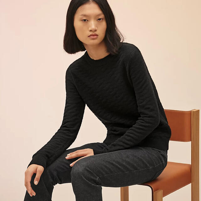 美品 エルメス 2022SS クリティケス カシミヤ セーター 34 ニット-