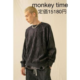 ビューティアンドユースユナイテッドアローズ(BEAUTY&YOUTH UNITED ARROWS)の＜monkey time＞ VELOUR RGRN CN/ベロアクルーネック(Tシャツ/カットソー(七分/長袖))