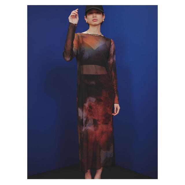 ワンピースMIRANDA TAIDAI SHEER LONG TOP