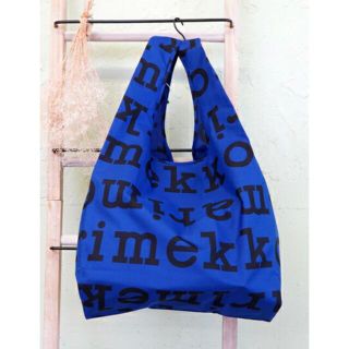 マリメッコ(marimekko)のマリメッコ Marimekko トートバッグ エコバッグ　マリロゴ　ブルー(エコバッグ)