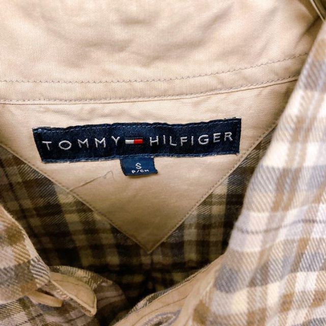 TOMMY HILFIGER(トミーヒルフィガー)のTOMMYHILFIGER 長袖シャツ　チェック　ワンポイント　刺繍ロゴ　S メンズのトップス(シャツ)の商品写真