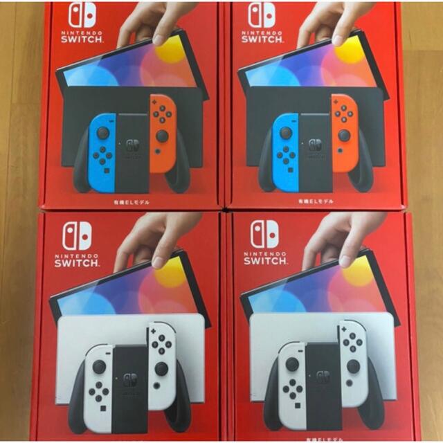 トップ Nintendo セット新品 4台 switch 白2 ネオン2 有機EL