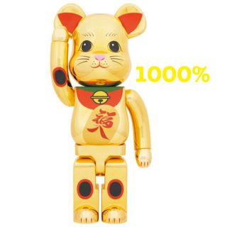 メディコムトイ(MEDICOM TOY)のBE@RBRICK 招き猫 福入 金メッキ 1000％(その他)