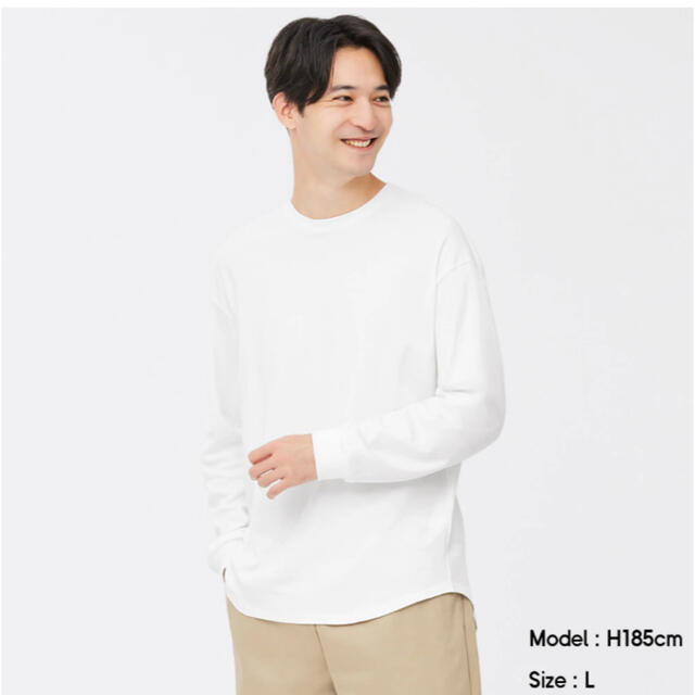 【セール】 GU ホワイト xs ラウンドヘムビッグT GU - Tシャツ+カットソー(七分+長袖)