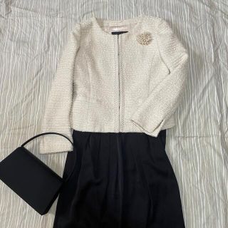 アンタイトル ツイードジャケット ノーカラージャケット(レディース)の