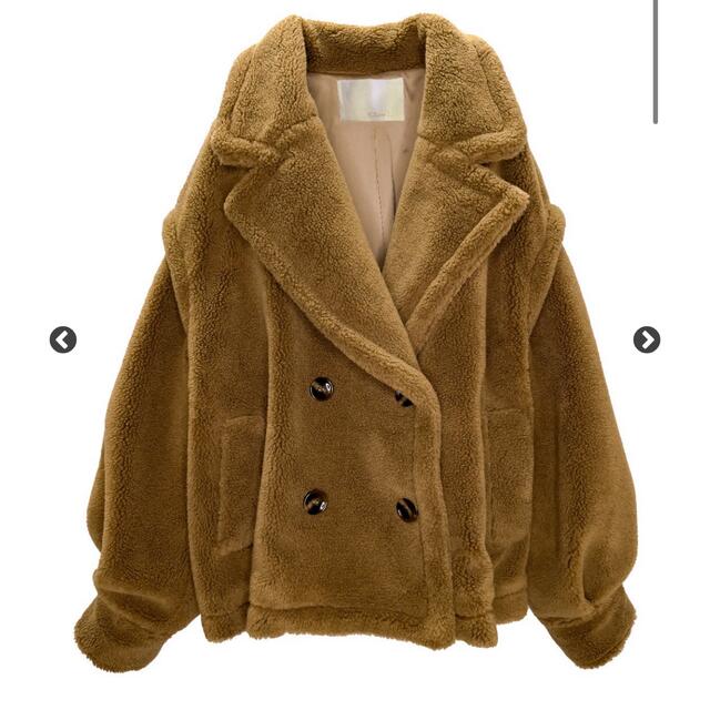 wideダブルボアコート #キャメル 大人気 .0%OFF
