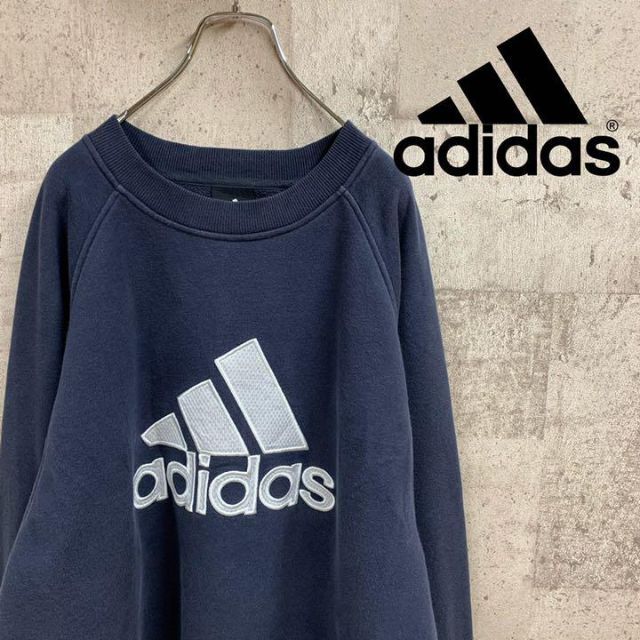 adidas(アディダス)の90's adidas アディダス　ロゴ刺繍　ゆるだぼ スエットトレーナー激レア メンズのトップス(スウェット)の商品写真