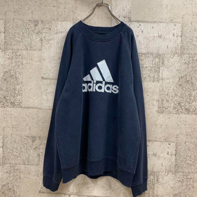 adidas(アディダス)の90's adidas アディダス　ロゴ刺繍　ゆるだぼ スエットトレーナー激レア メンズのトップス(スウェット)の商品写真