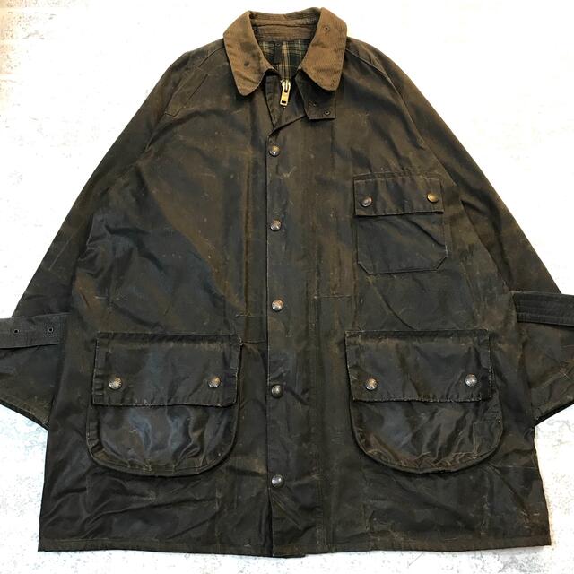 ミント】 80s Barbour ビデイル 4ポケ 2クラウン 38 YKK - ブルゾン