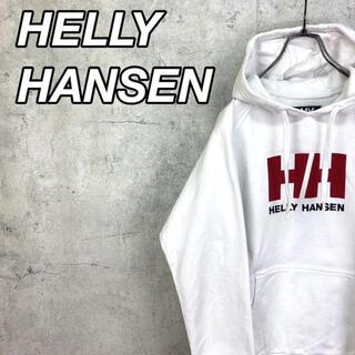 ヘリーハンセン(HELLY HANSEN)の希少 90s ハリーハンセン パーカー プリント 刺繍ロゴ 美品(パーカー)