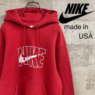 ナイキ(NIKE)の90's NIKE ナイキ　銀タグ　USA製 デカロゴ　スエットパーカー　激レア(パーカー)