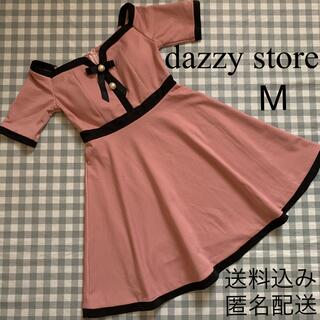 デイジーストア(dazzy store)のdazzy store デイジーストア リボン付き半袖ワンピース  M(ひざ丈ワンピース)
