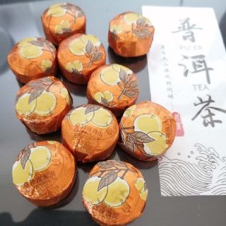 ♦中国茶　小沱茶陳皮プーアル茶　10個♦(茶)