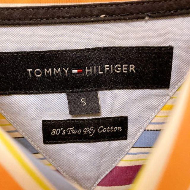 TOMMY HILFIGER(トミーヒルフィガー)のTOMMYHILFIGER 長袖シャツ　マルチカラー　ワンポイント　刺繍ロゴ　S メンズのトップス(シャツ)の商品写真