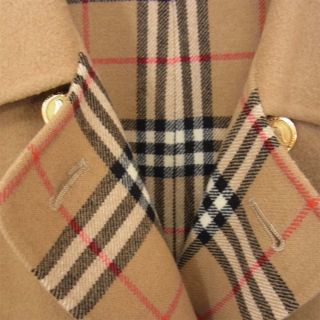 BURBERRY - バーバリー カシミヤ混 金釦 裏地チェック ウール コート