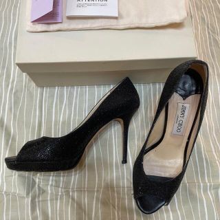 ジミーチュウ(JIMMY CHOO)のジミーチュウ　オープントゥハイヒール　38.5サイズ(ハイヒール/パンプス)