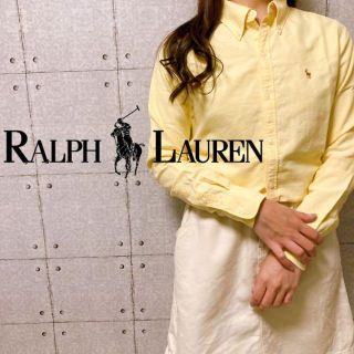 トミーヒルフィガー(TOMMY HILFIGER)のRalph Lauren 長袖シャツ　黄色　イエロー　ワンポイント　刺繍ロゴ　9(シャツ/ブラウス(半袖/袖なし))