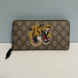 【あんちゃん様専用】グッチ 虎 長財布 GGスプリーム ラウンド