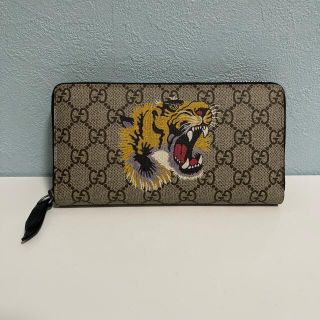 グッチ(Gucci)の【あんちゃん様専用】グッチ 虎 長財布 GGスプリーム ラウンドファスナー(財布)