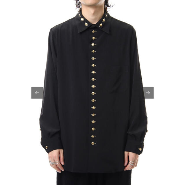 シャツ求 Yohji Yamamoto 19AW 金ボタンシャツ